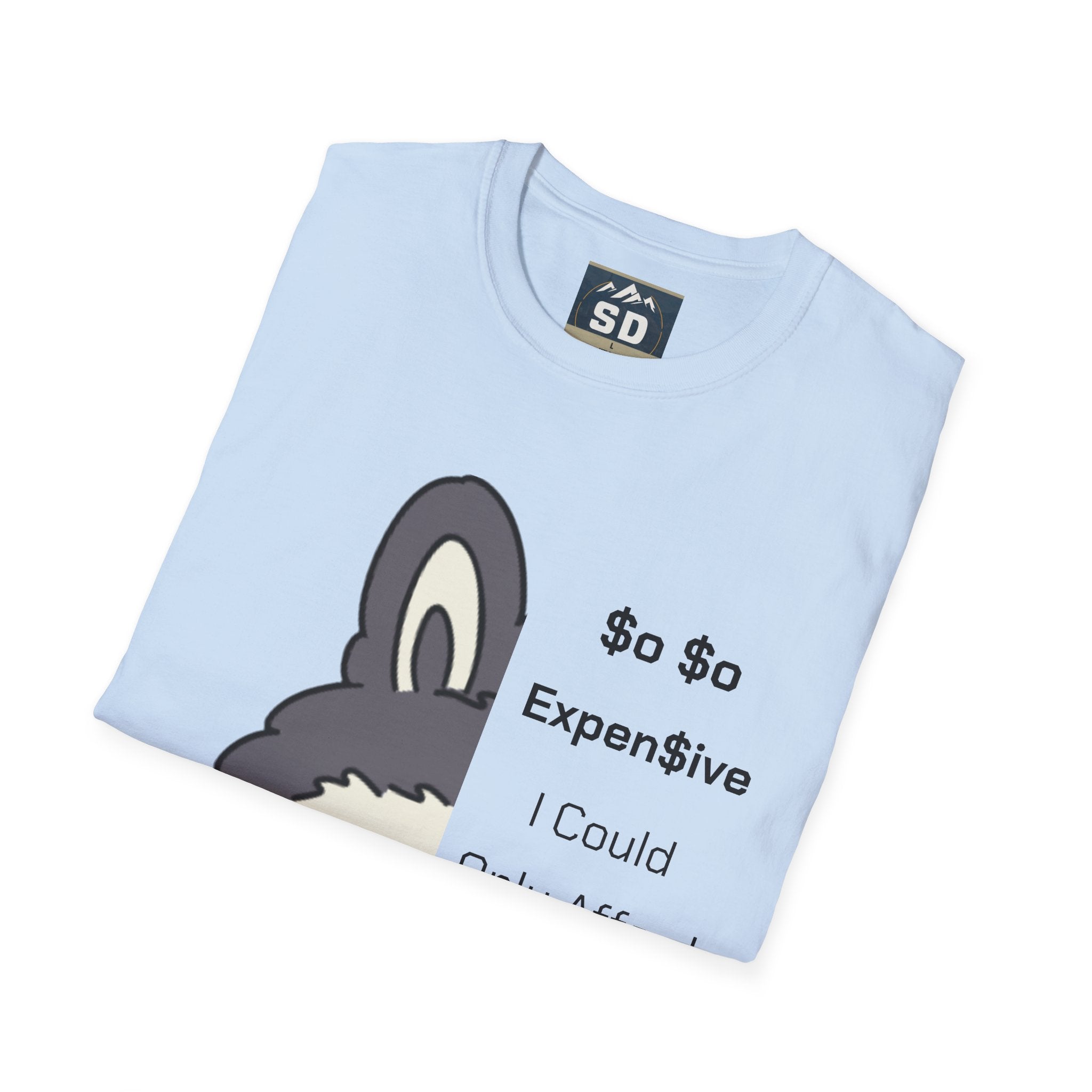 T-Shirt half labubu expensive joke Unisex Softstyle