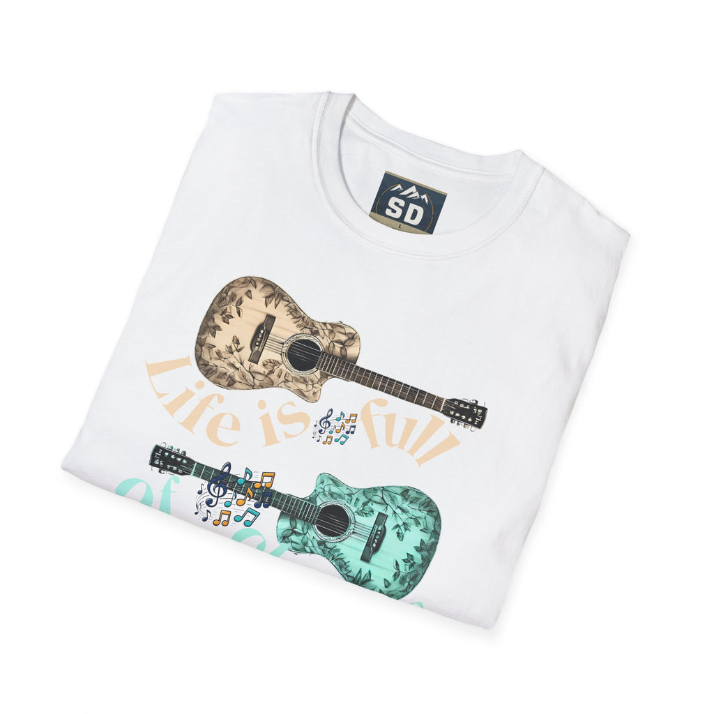 Life is full of choices quote- Guitarist Softstyle - - T-Shirt