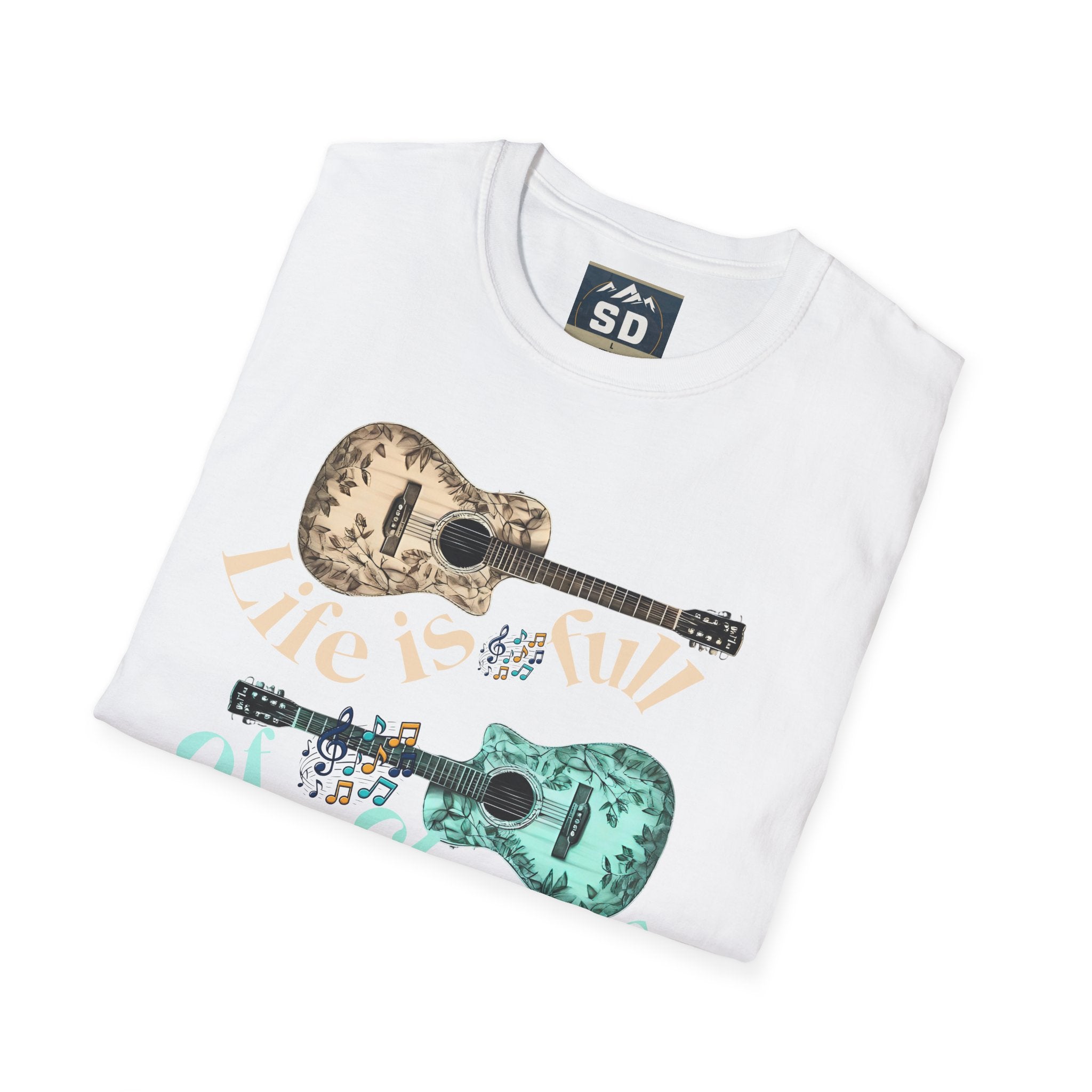 Life is full of choices quote- Guitarist Softstyle - - T-Shirt