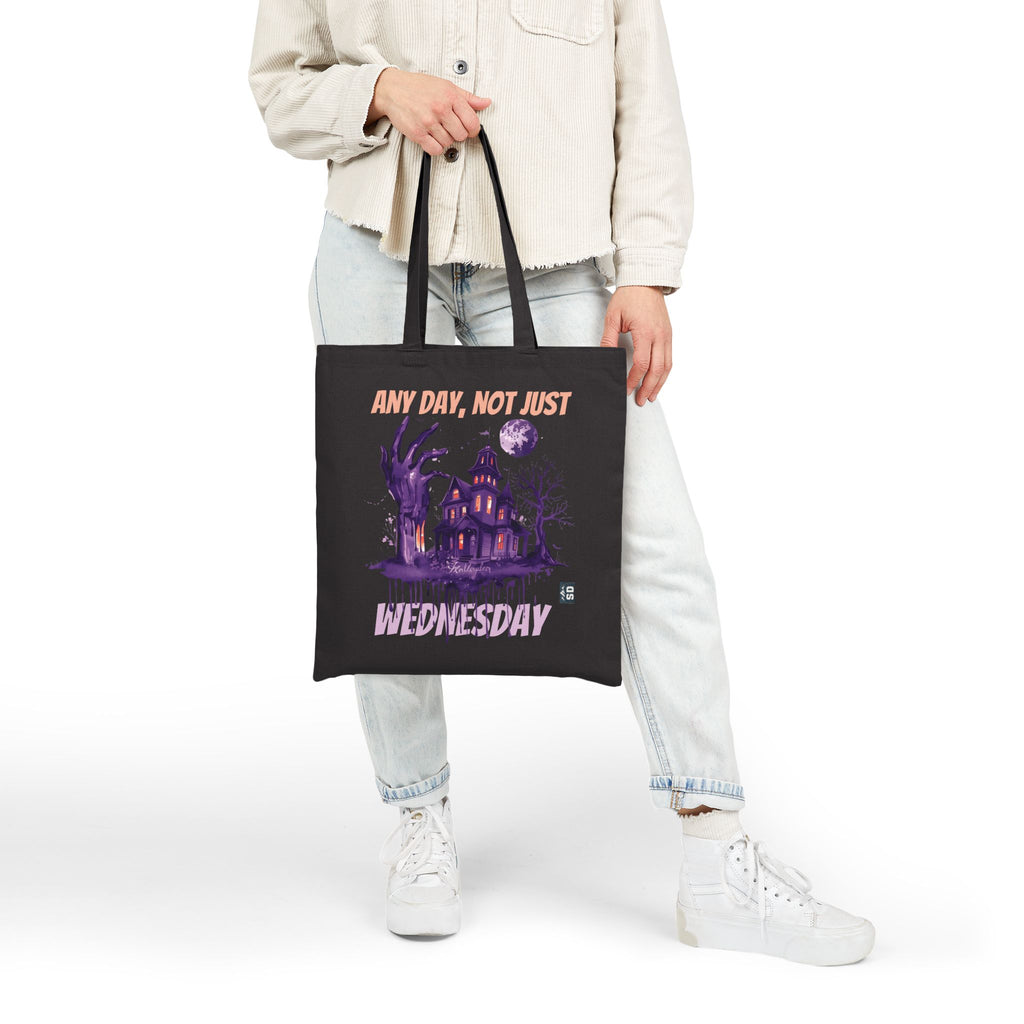 Tote Bag Wednesday Movie Reference Funny Quote Canvas Bag