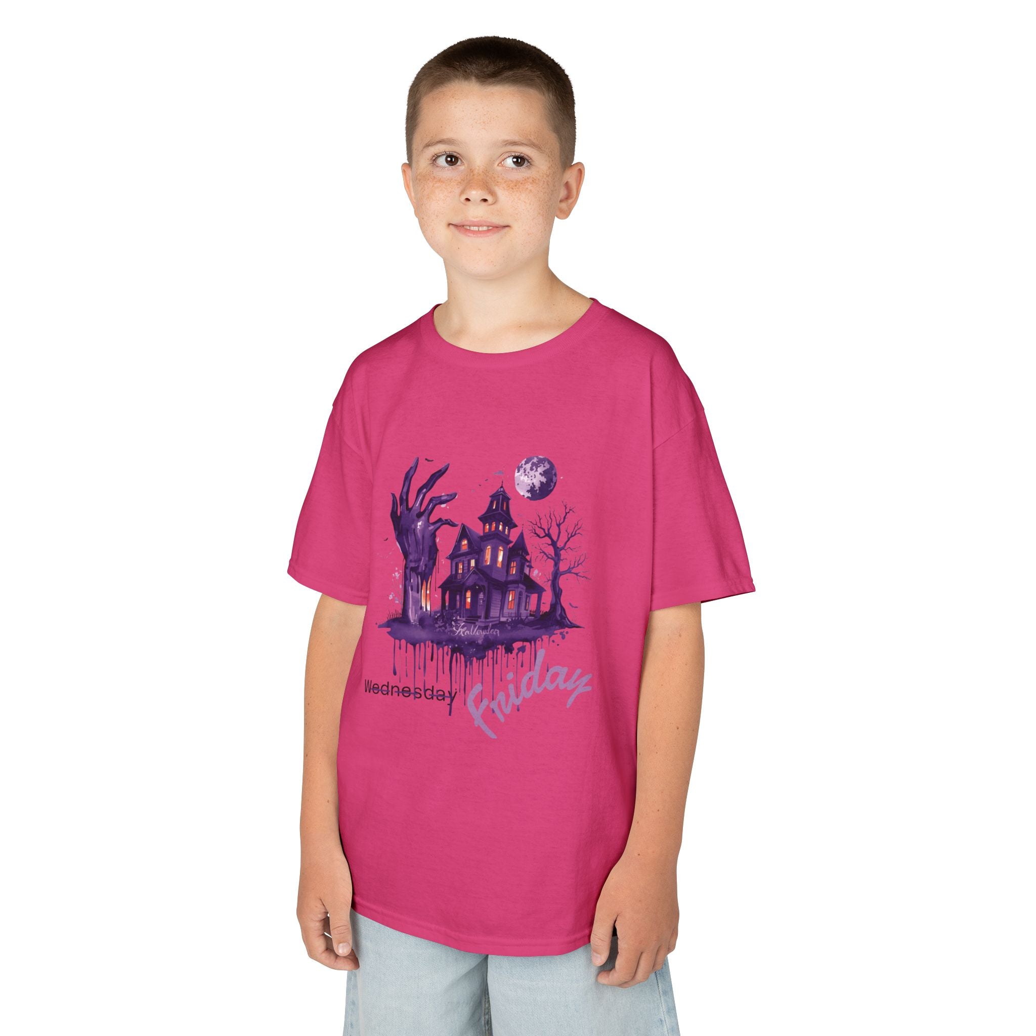 Kids Tee Fun Movie Wednesday T-Shirt Ideal for Halloween