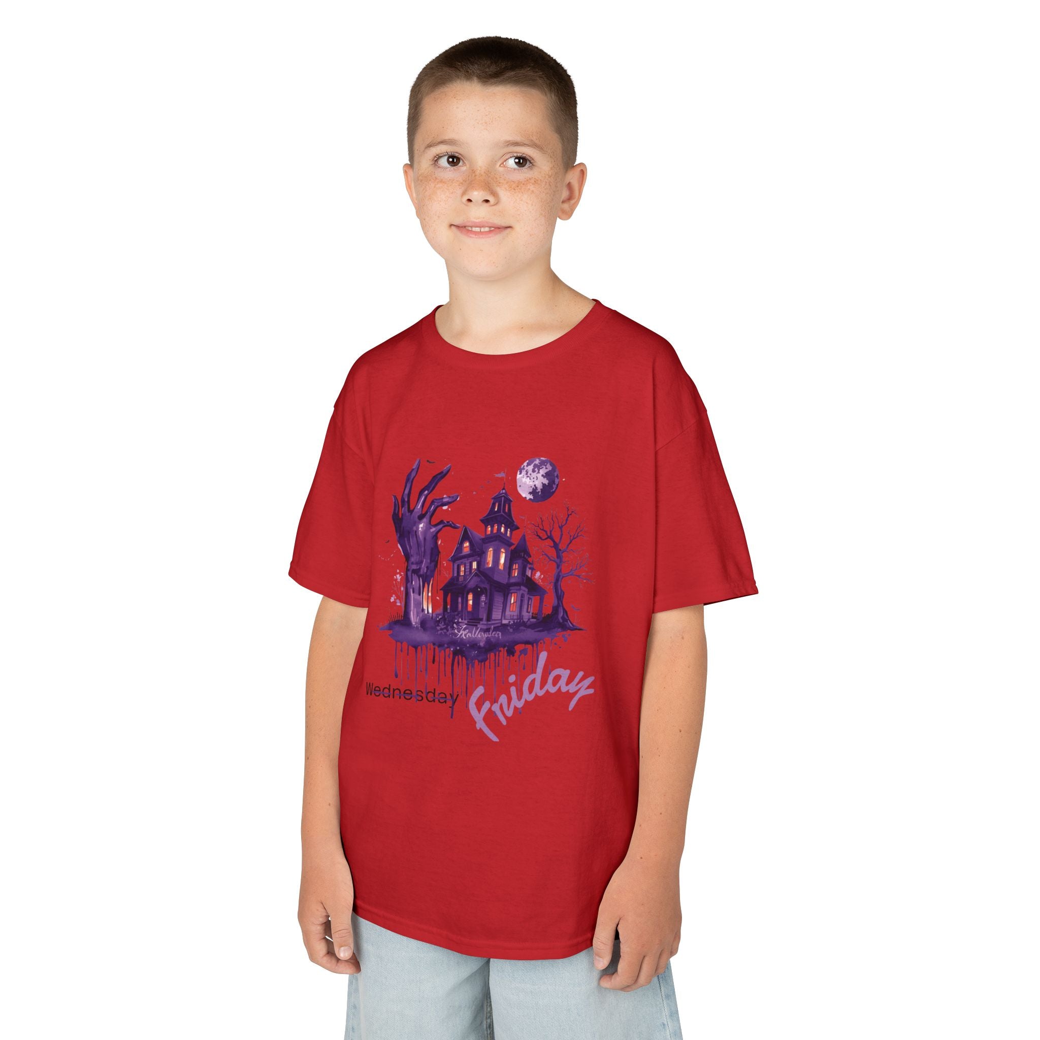 Kids Tee Fun Movie Wednesday T-Shirt Ideal for Halloween