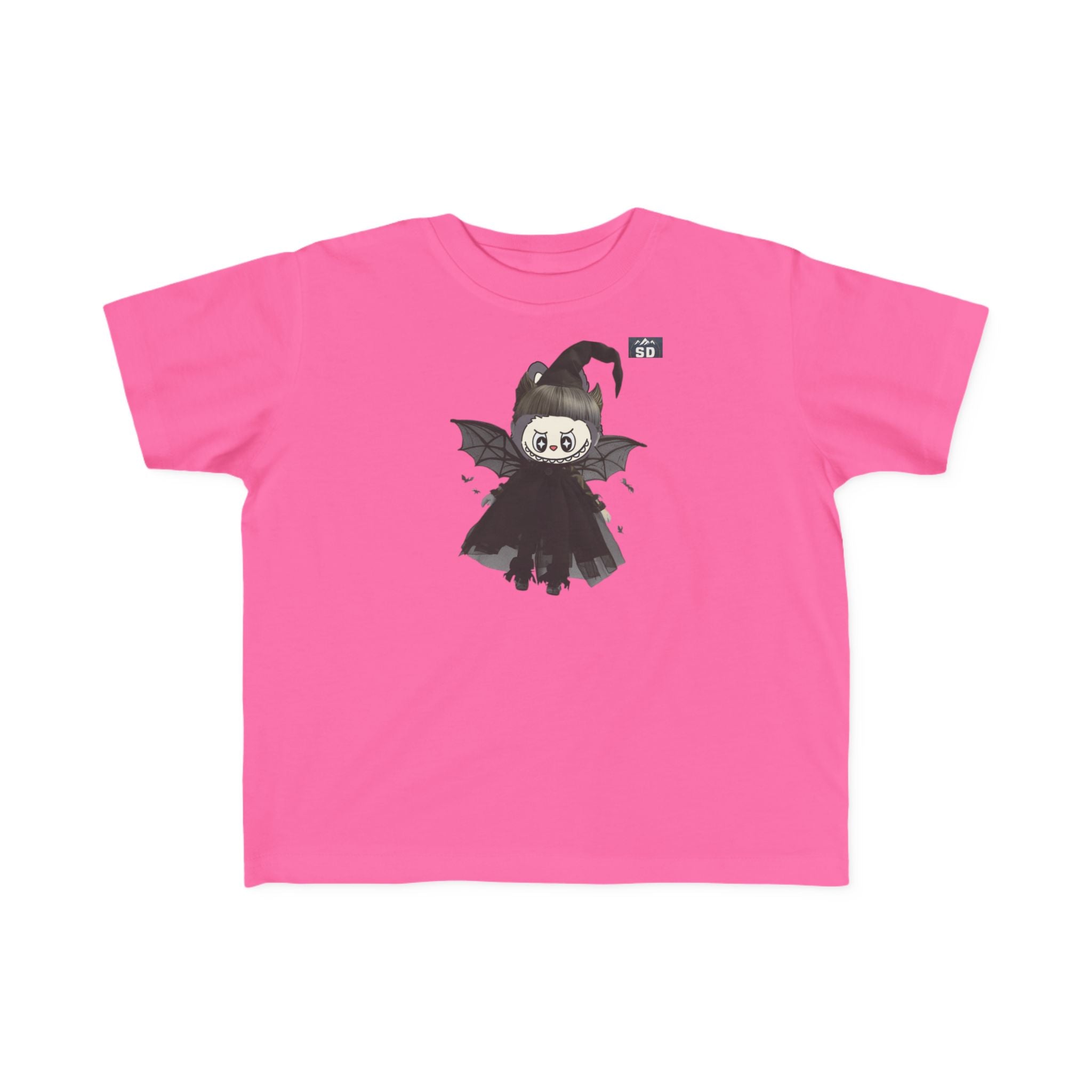 Toddler Halloween Tee with Labubu Witch Design