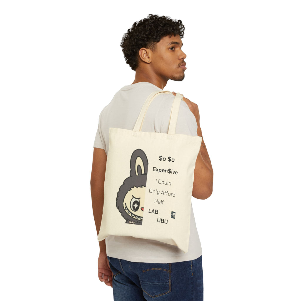Labubu Funny Quote Cotton Canvas Tote Bag