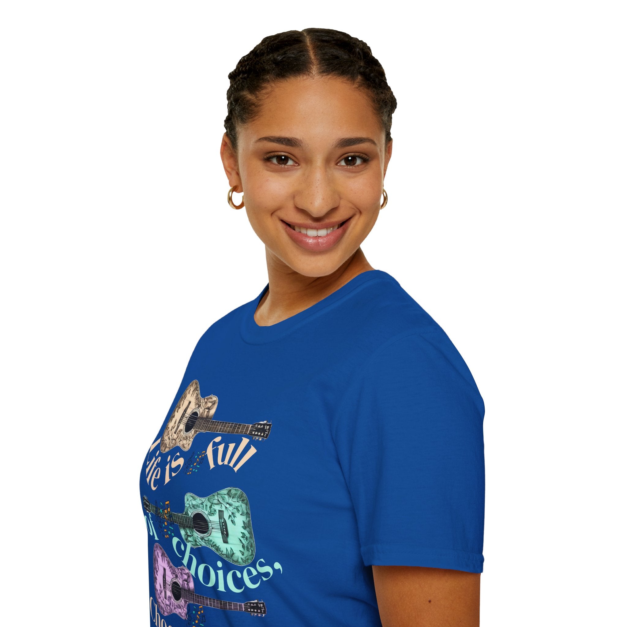 Life is full of choices quote- Guitarist Softstyle - - T-Shirt