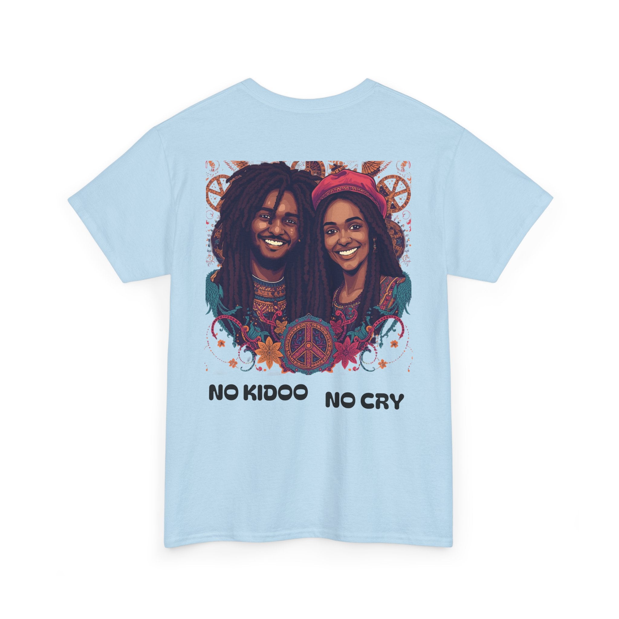 Unisex Heavy Cotton Tee with 'No Kids No Cry' Artwork, Vintage Tee, Music Lover Gift,  Inspired Shirt, Casual Streetwear