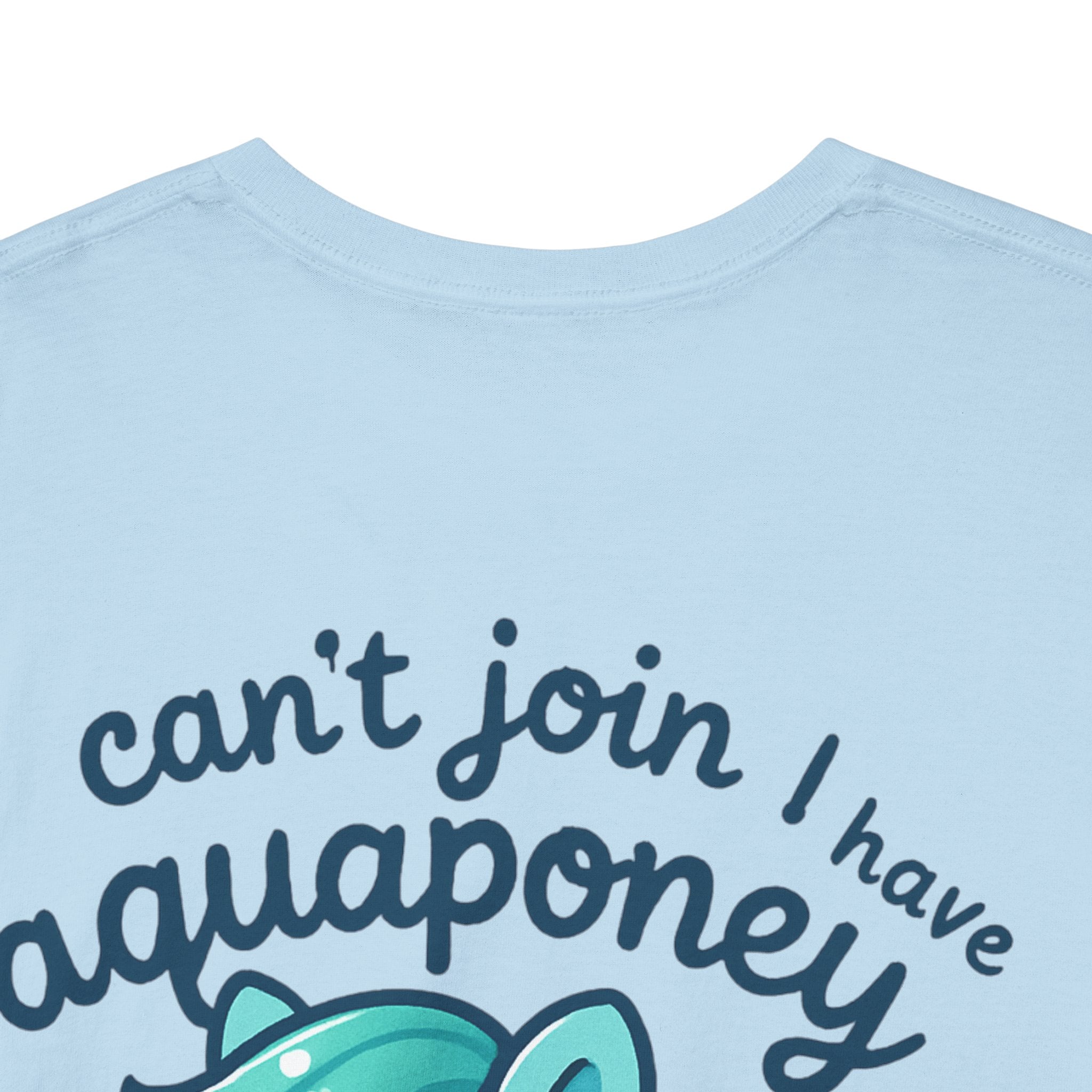 Aquaponey Humor Unisex Heavy Cotton Tee, Fun T-Shirt for Friends, Gift for Horse Lovers, Casual Wear, Funny Summer Tee