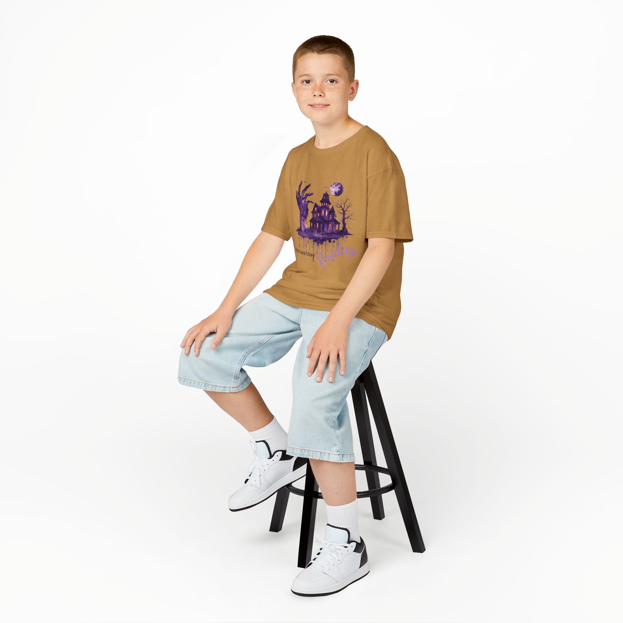 Kids Tee Fun Movie Wednesday T-Shirt Ideal for Halloween