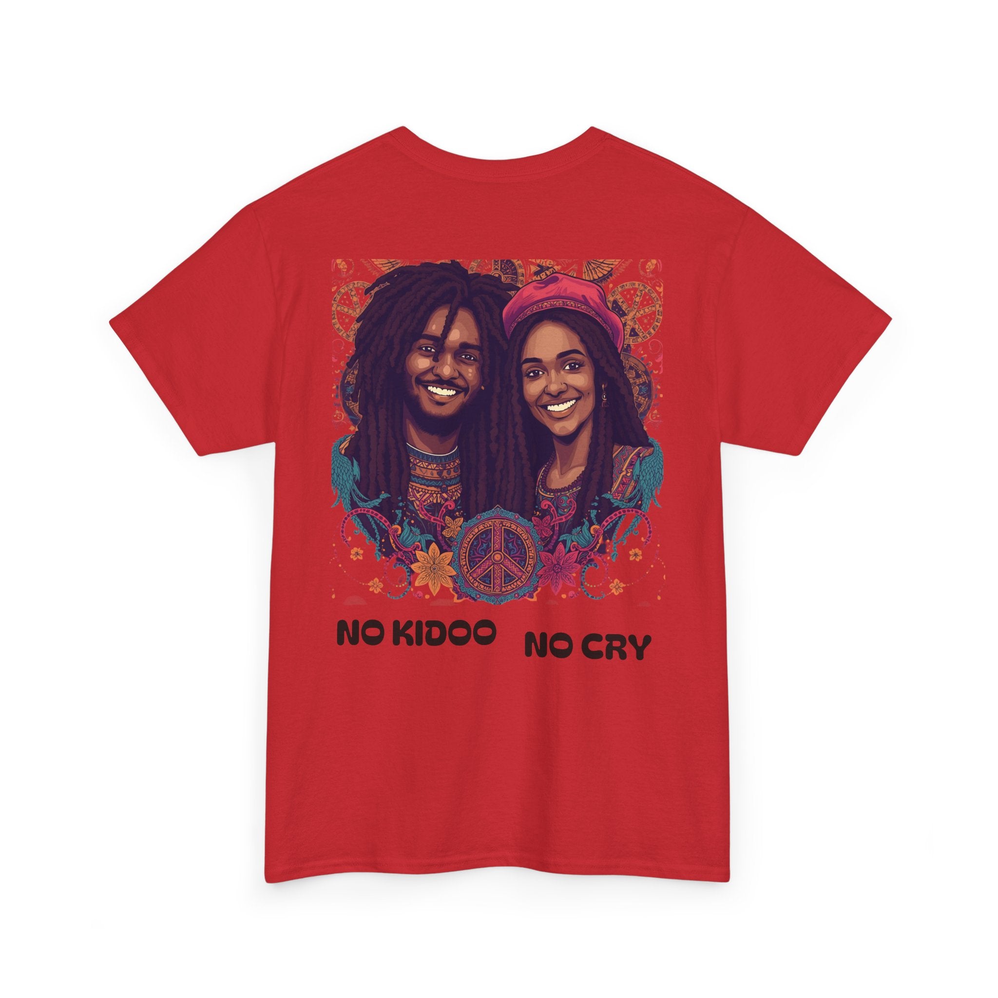 Unisex Heavy Cotton Tee with 'No Kids No Cry' Artwork, Vintage Tee, Music Lover Gift,  Inspired Shirt, Casual Streetwear
