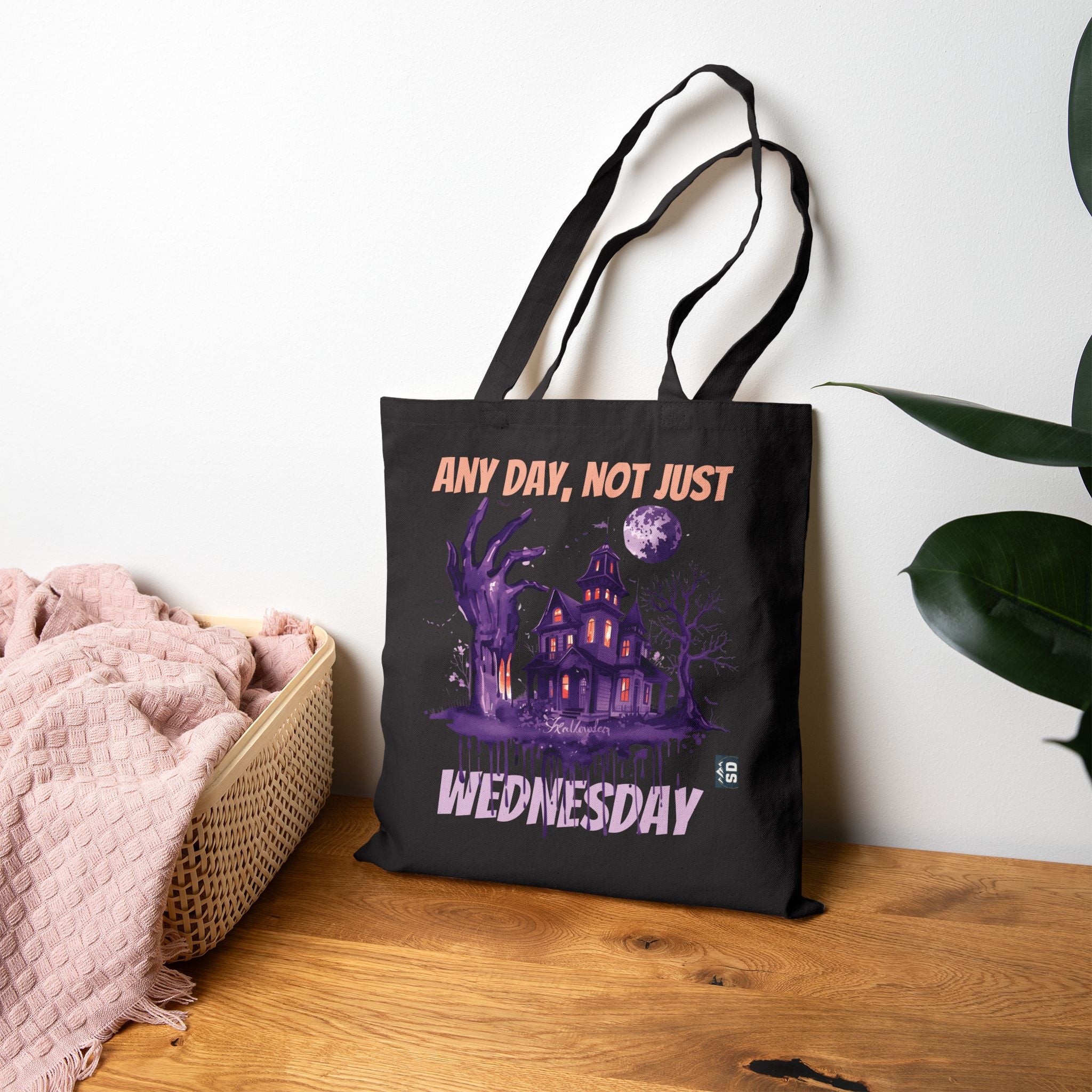 Tote Bag Wednesday Movie Reference Funny Quote Canvas Bag