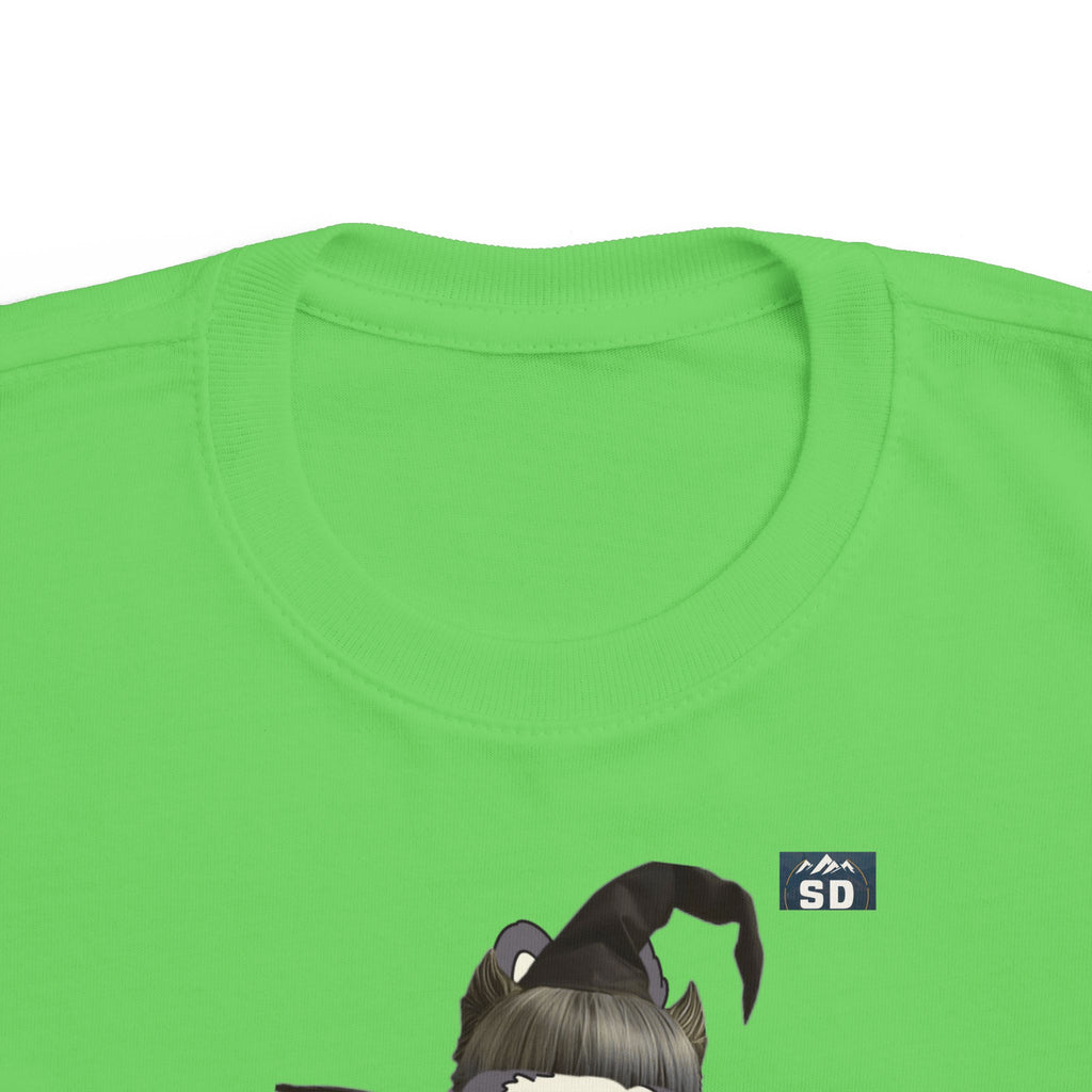 Toddler Halloween Tee with Labubu Witch Design