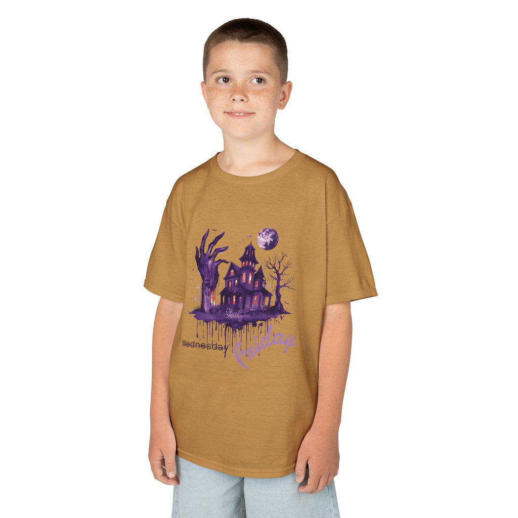 Kids Tee Fun Movie Wednesday T-Shirt Ideal for Halloween