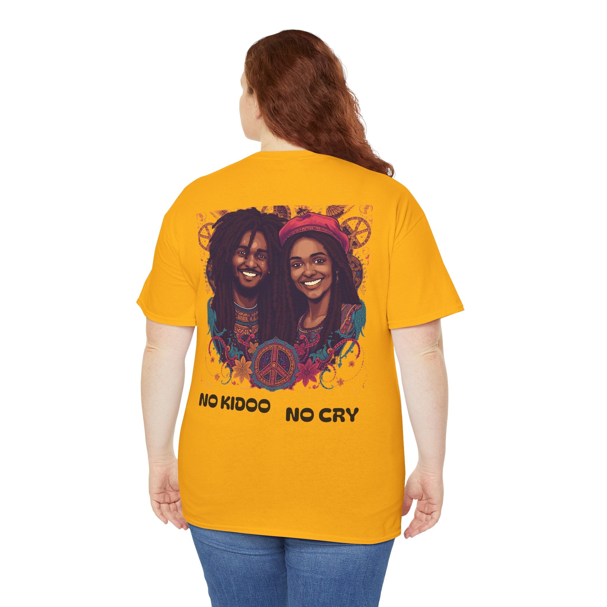 Unisex Heavy Cotton Tee with 'No Kids No Cry' Artwork, Vintage Tee, Music Lover Gift,  Inspired Shirt, Casual Streetwear